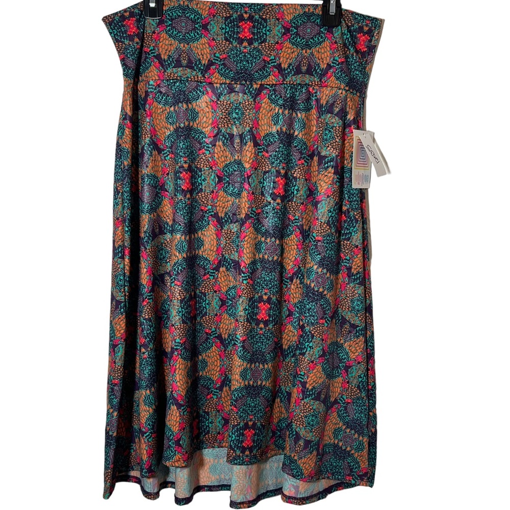 LulaRoe XL Azure Printed Pull On Skirt NWT
